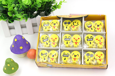 溫州信真文具 廠家直銷韓版可愛(ài)卡通表情橡皮擦，打造小學(xué)生文具禮品批發(fā)新選擇